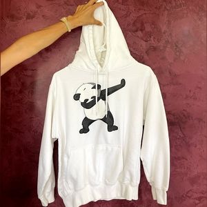 Andson Apparel Boys White Panda Hoodie